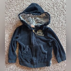 Juicy Couture black toddler velour jacket 18 M